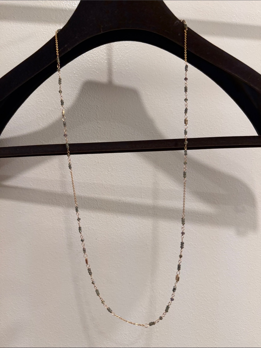 Neiman Marcus Gold Chain Necklace with Mixed Metal Beads